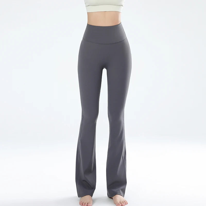 High-Waisted Sports Pants - Slim Fit